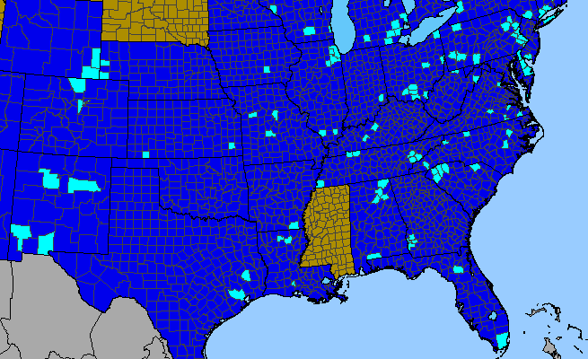 The range of Cosmos bipinnatus