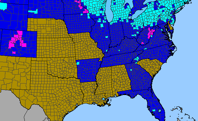 The range of Hieracium aurantiacum