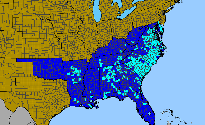 The range of Murdannia keisak